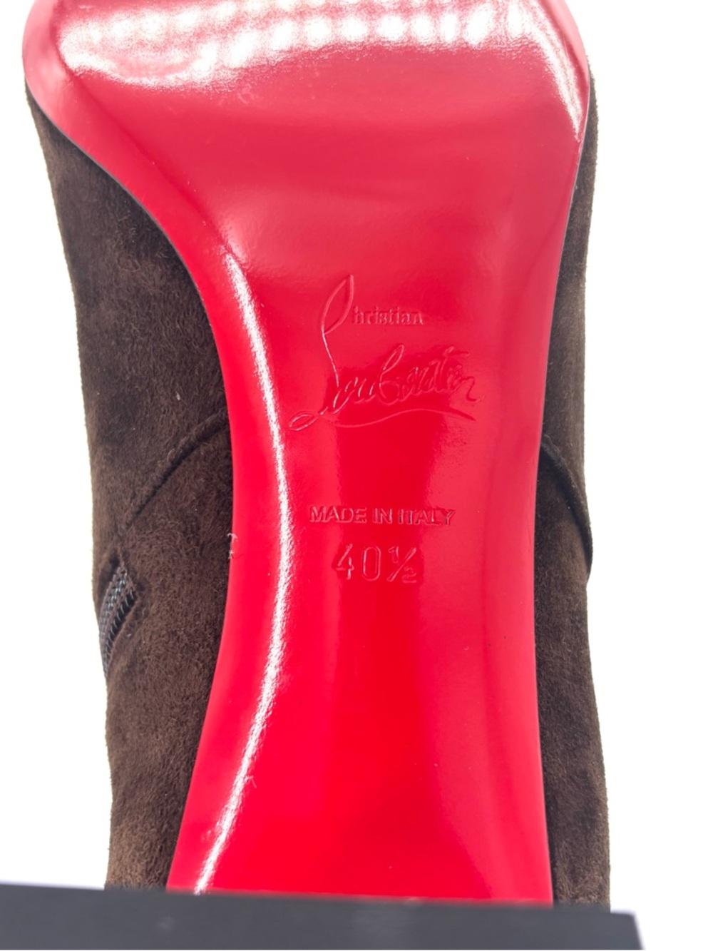 Christian Louboutin Jane Botta 55 Cosme Brown Suede Knee High Boots 40.5 - Picture 9 of 9